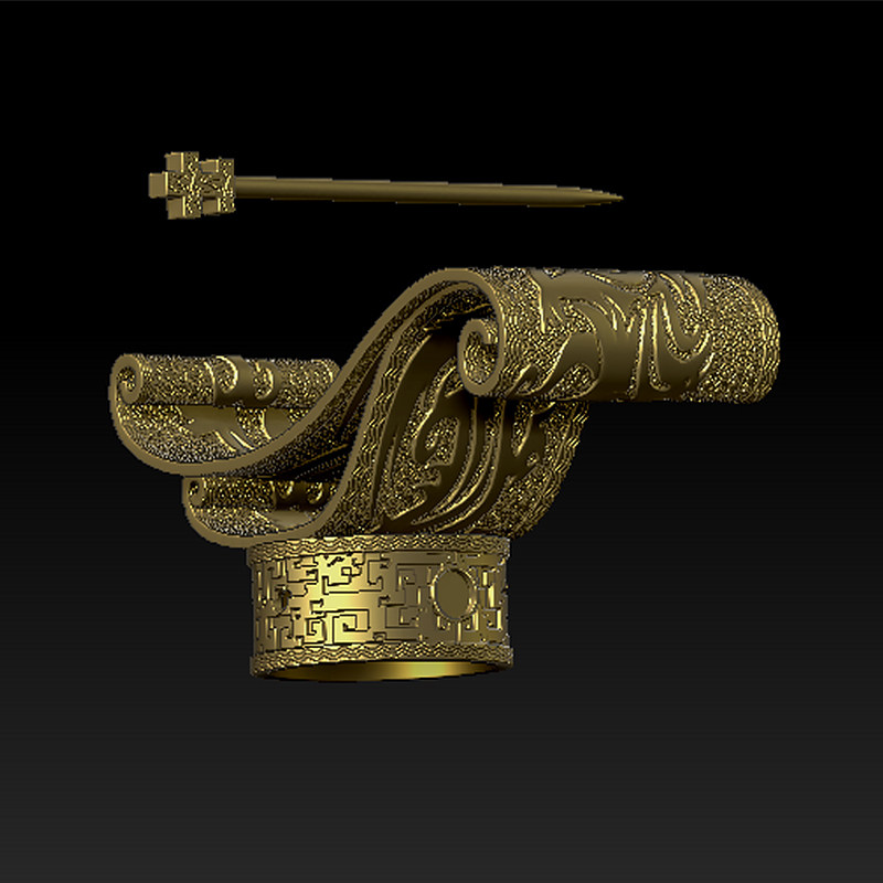 古装皇帝发冠汉服发饰汉朝皇上登基头冠头饰发饰