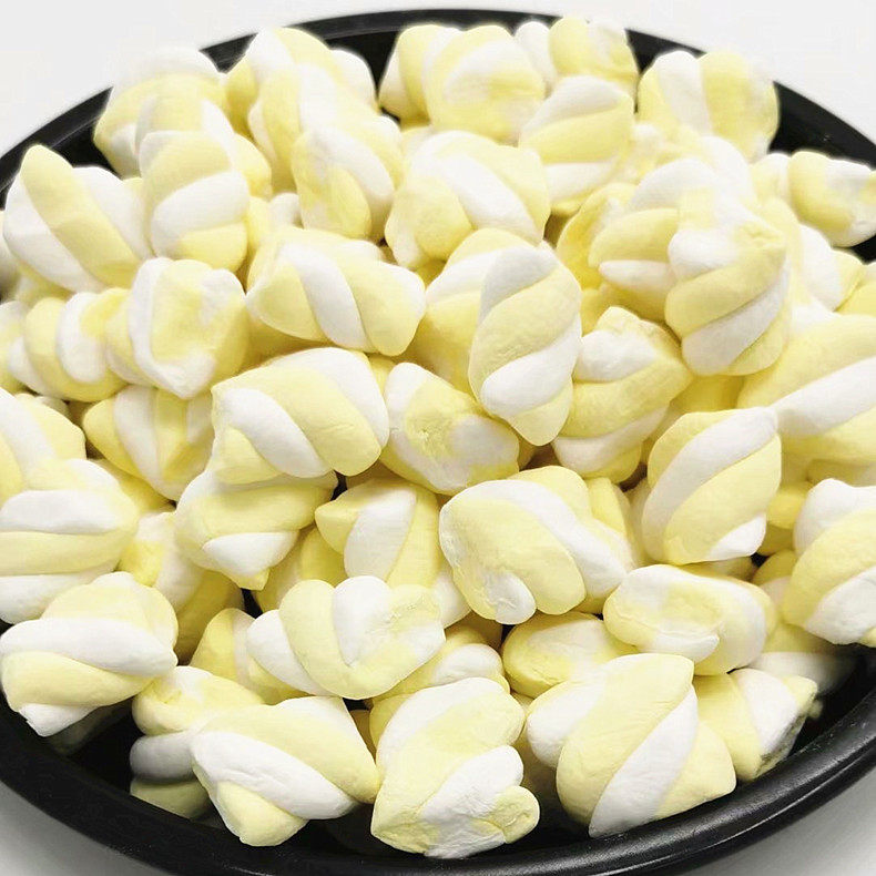 麻花棉花糖混装蛋糕冰淇淋装饰蓝色粉色彩色花散装传统糖果