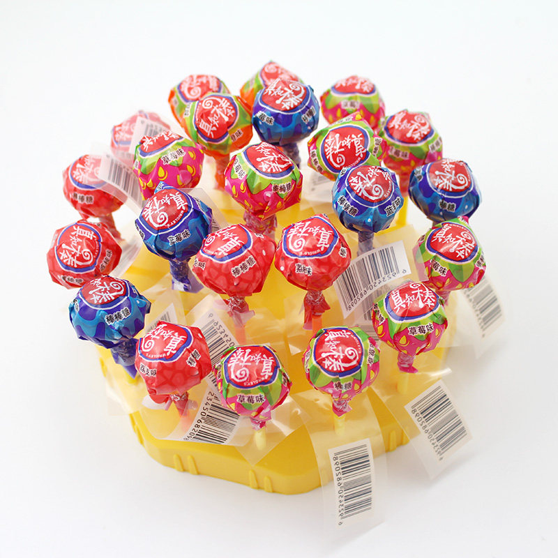 真知棒水果味棒棒糖108支桶装怀旧儿童糖果星空糖果