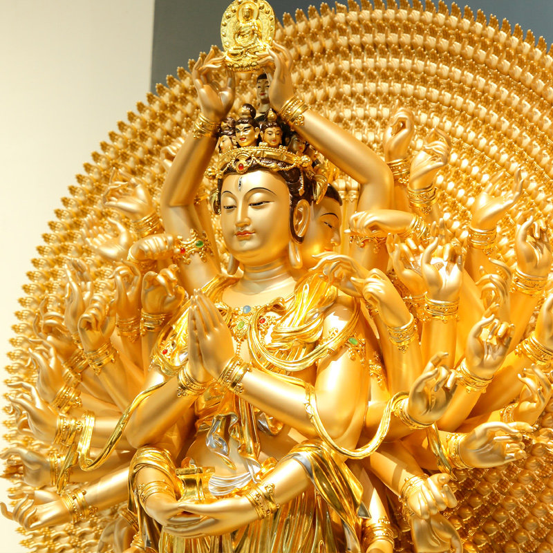 千手观音佛像供奉寺庙佛堂108米千手眼观世音菩萨摆件