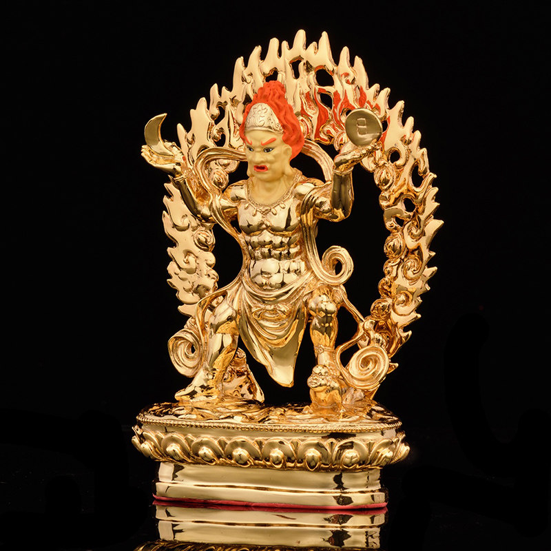 坚牢地神纯铜鎏金佛像摆件密宗神像东密唐密坚摆件