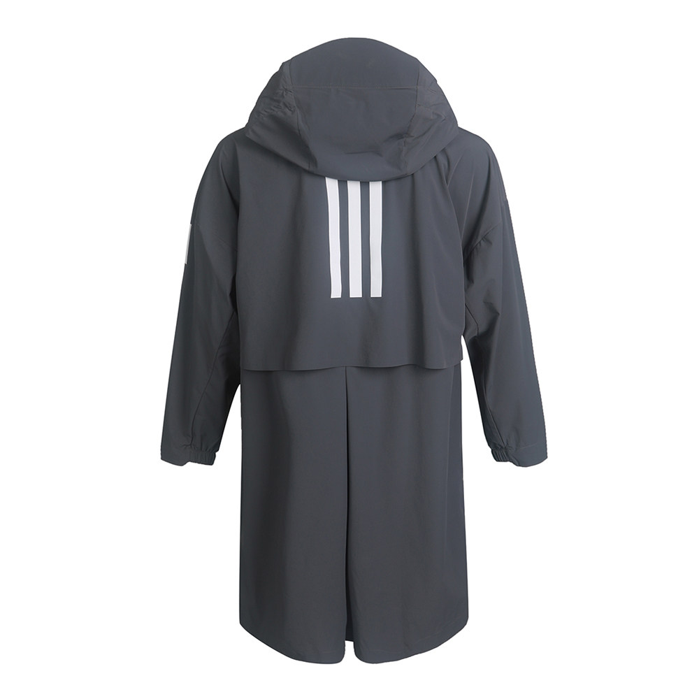 adidas阿迪达斯女子长款运动休闲防风连帽梭织外套ft2407运动茄克