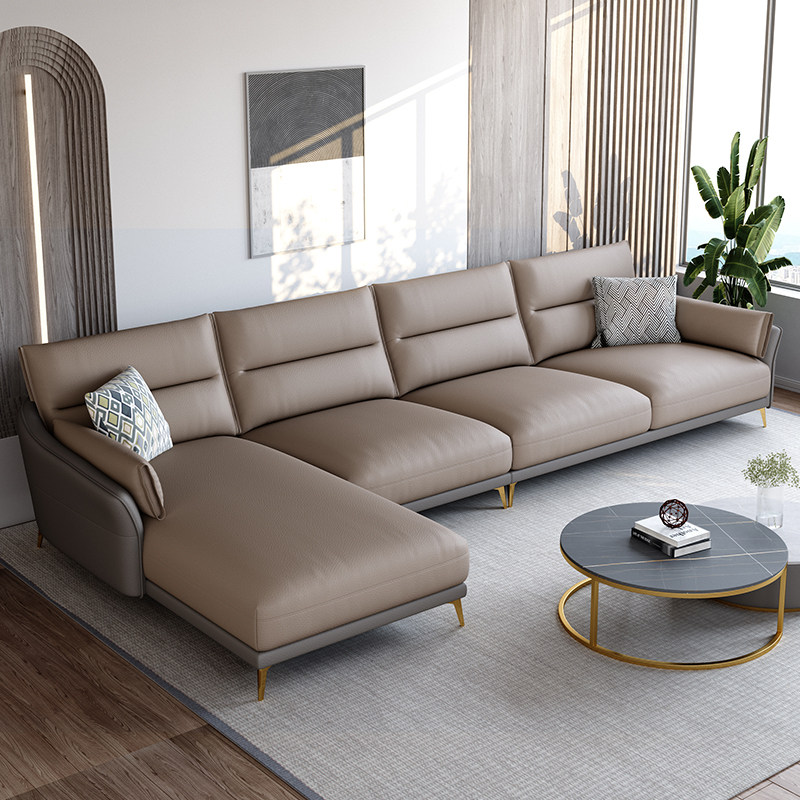 布沙发沙发意式小户乳胶羽绒转角户型轻奢布艺布艺沙发