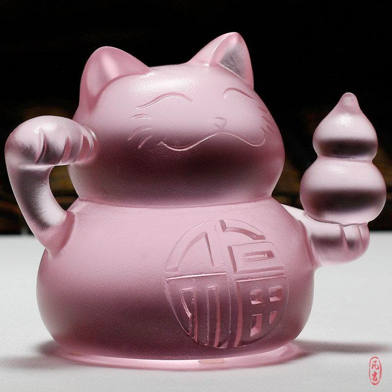 定制猫咪摆件迎宾招财猫家用客厅吉祥物乔迁发财猫摆件