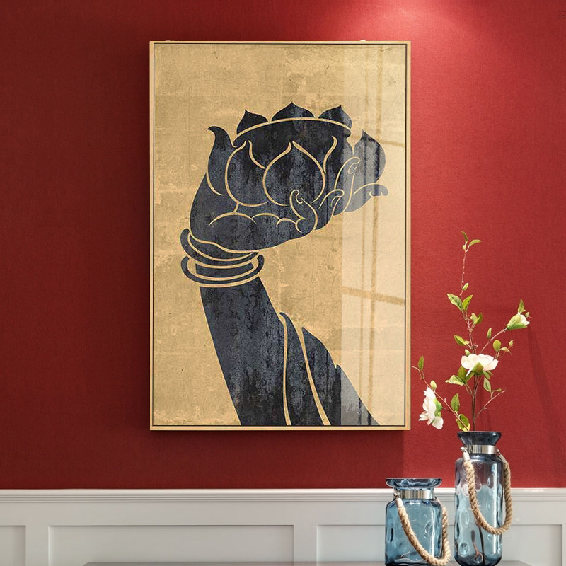 东南亚泰式佛手艺术画美美容院spa沙龙会所装饰现代装饰画