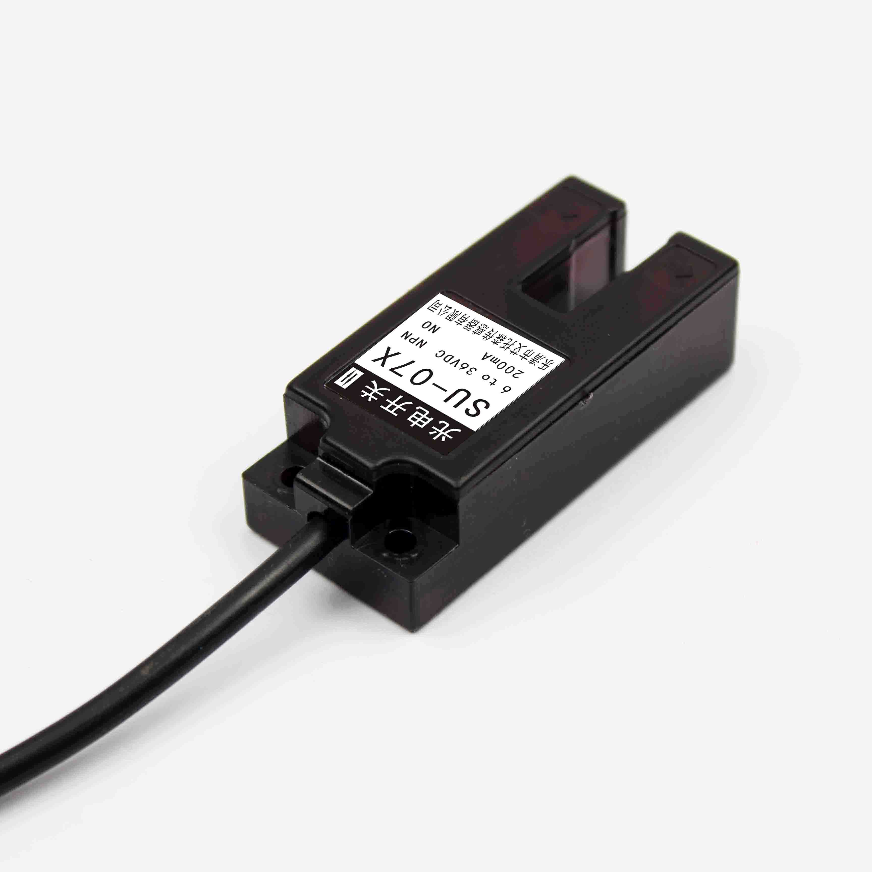 槽型光电开关su-07x槽宽7mmnpn常开三线直流6v传感器