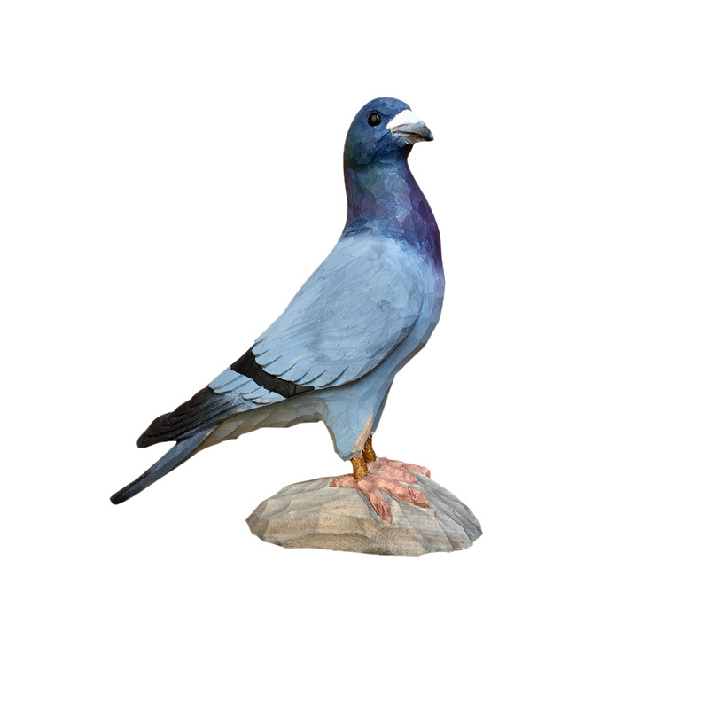 礼品实木手工雕刻吉祥和平鸽子摆件木雕