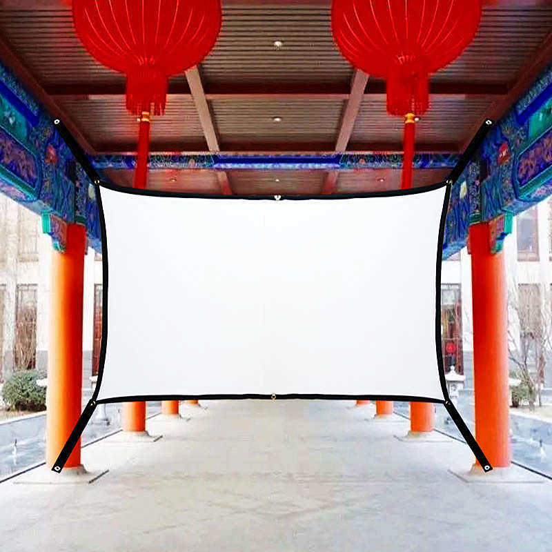 幕布电影投影家用高清投影幕打孔投影仪布挂墙幕布