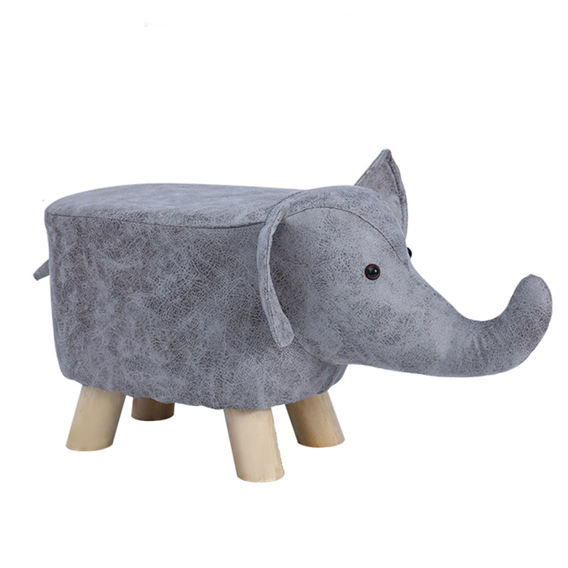 实木动物大象凳子客厅可爱换鞋凳家用矮凳穿鞋小凳子创意儿童板凳