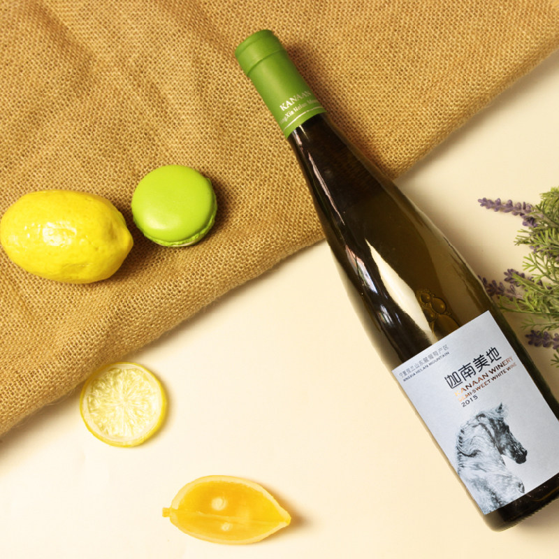 宁夏贺兰山东迦南美地司令半甜白葡萄酒riesling甜白750ml干白静态