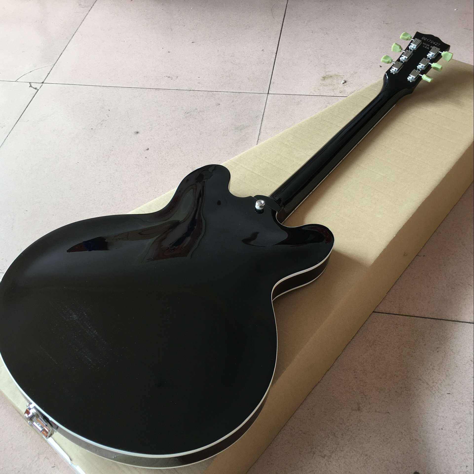 吉他customshopes335黑色爵士可按要求定制吉他电吉他