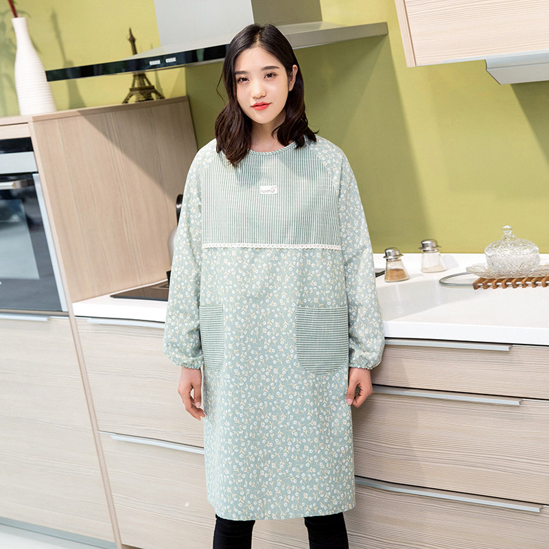 罩衣大人长袖纯棉时尚夏天薄款透气外套女薄款做饭反穿护衣家用