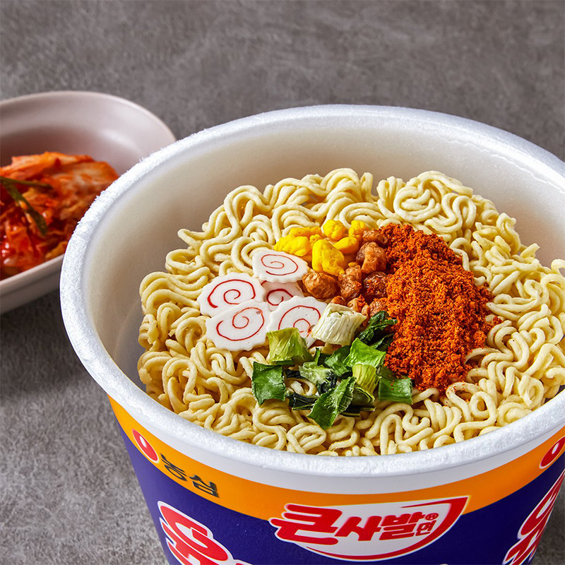 韩国进口农心香辣牛肉汤面方便面泡面杯面碗面冲泡方便面