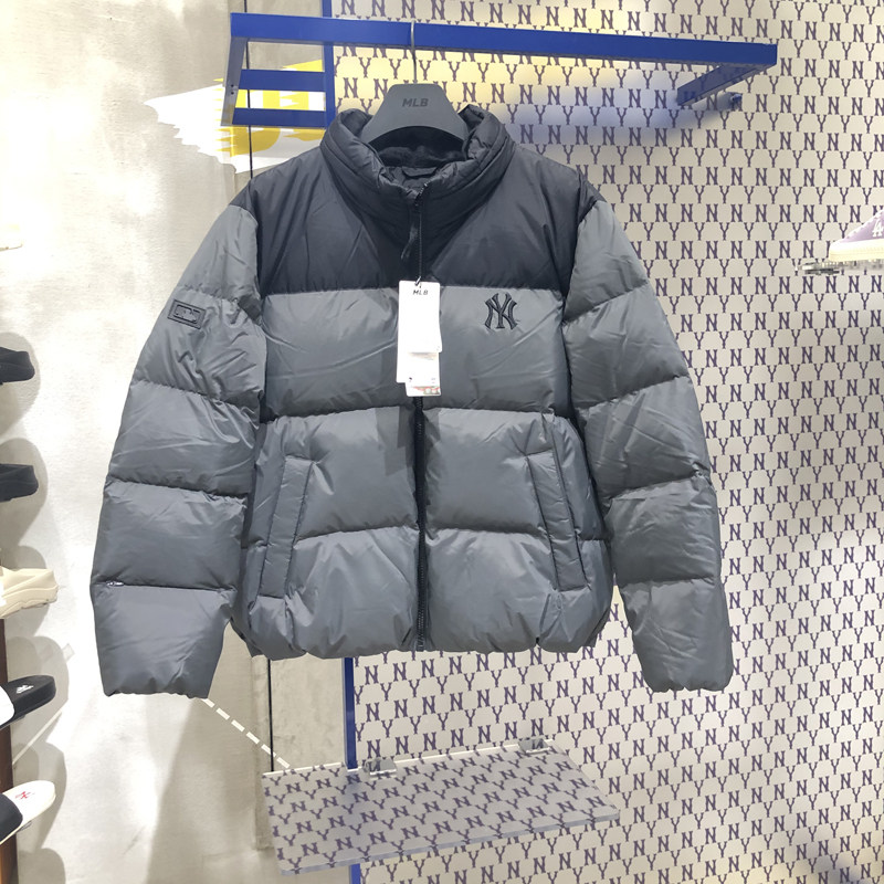 韩国mlb专柜正品代购新款基础短款羽绒服拼色运动羽绒服