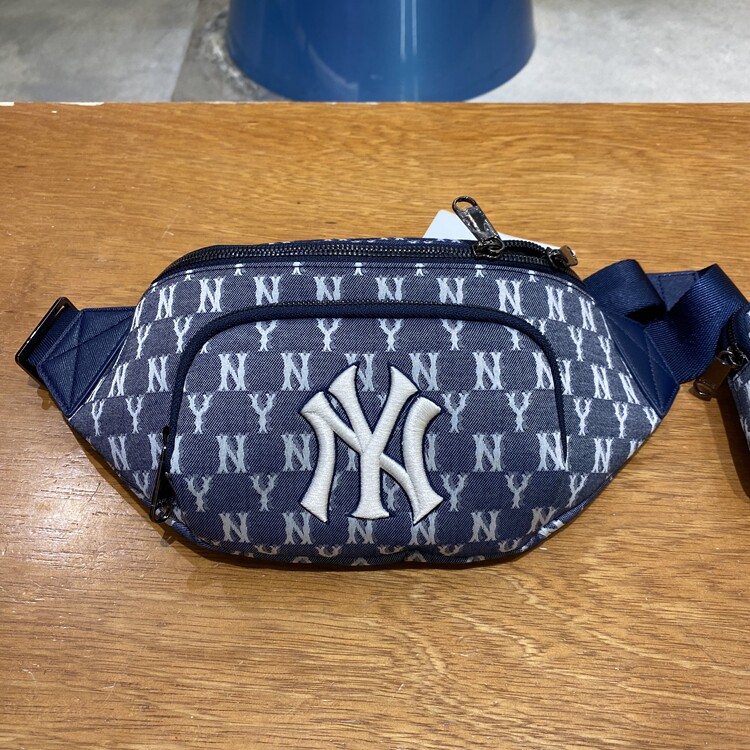 斜挎包韩国mlb正品代购22ny老花满标运动腰包腰包