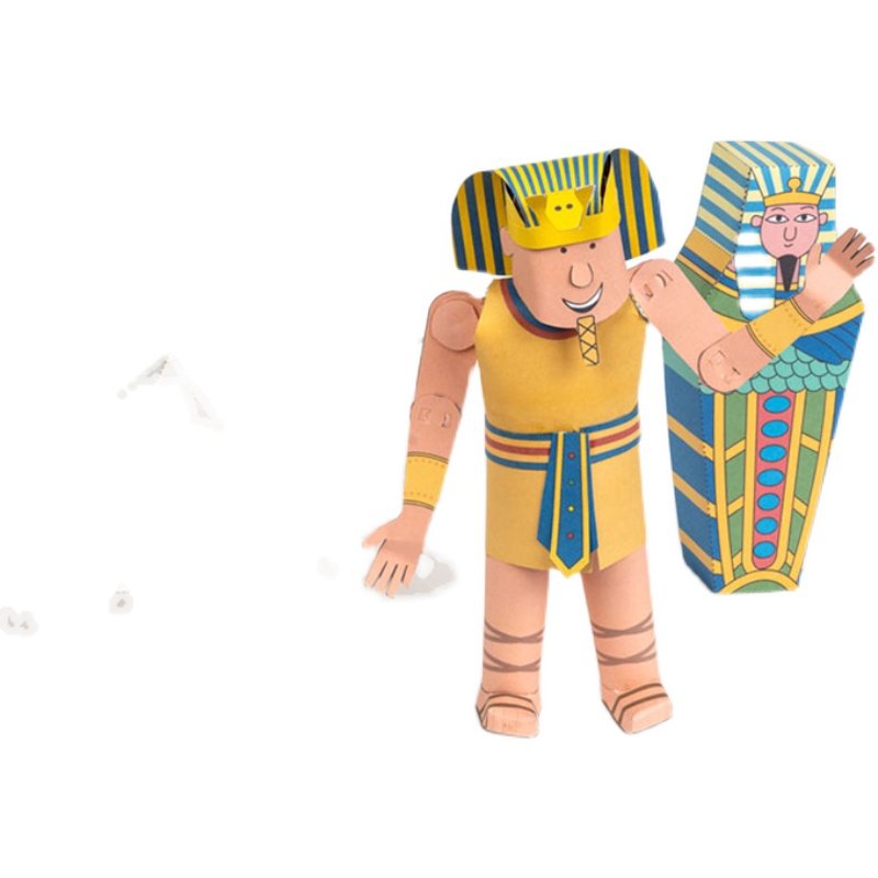 儿童手工折纸diy拼装立体卡通埃及艳后法老手工折纸