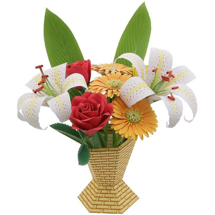 儿童手工折纸diy拼装立体3d模型仿真花卉手工折纸