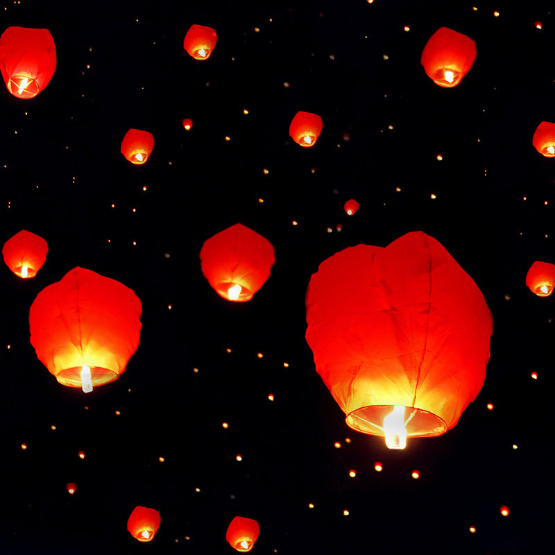孔明灯浪漫加厚河纸加阻燃直销厂家大号安全型祈福孔明灯