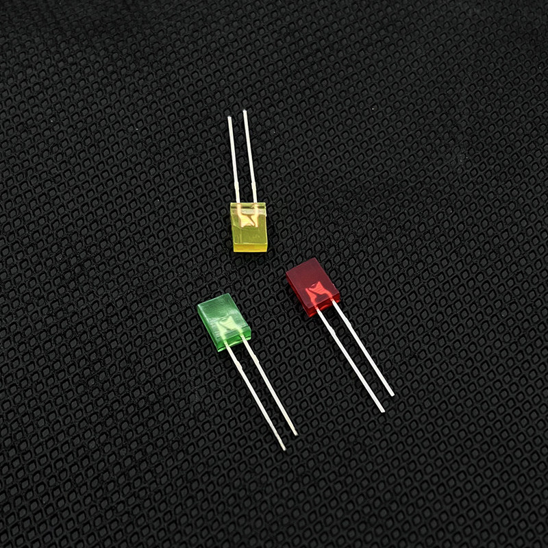 led7方形发光二极管高亮红色黄绿色黄色扁形灯珠led灯珠