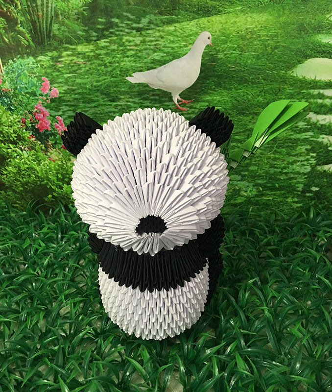 手工三角折纸diy材料剪纸学生作业工艺品熊猫手工折纸