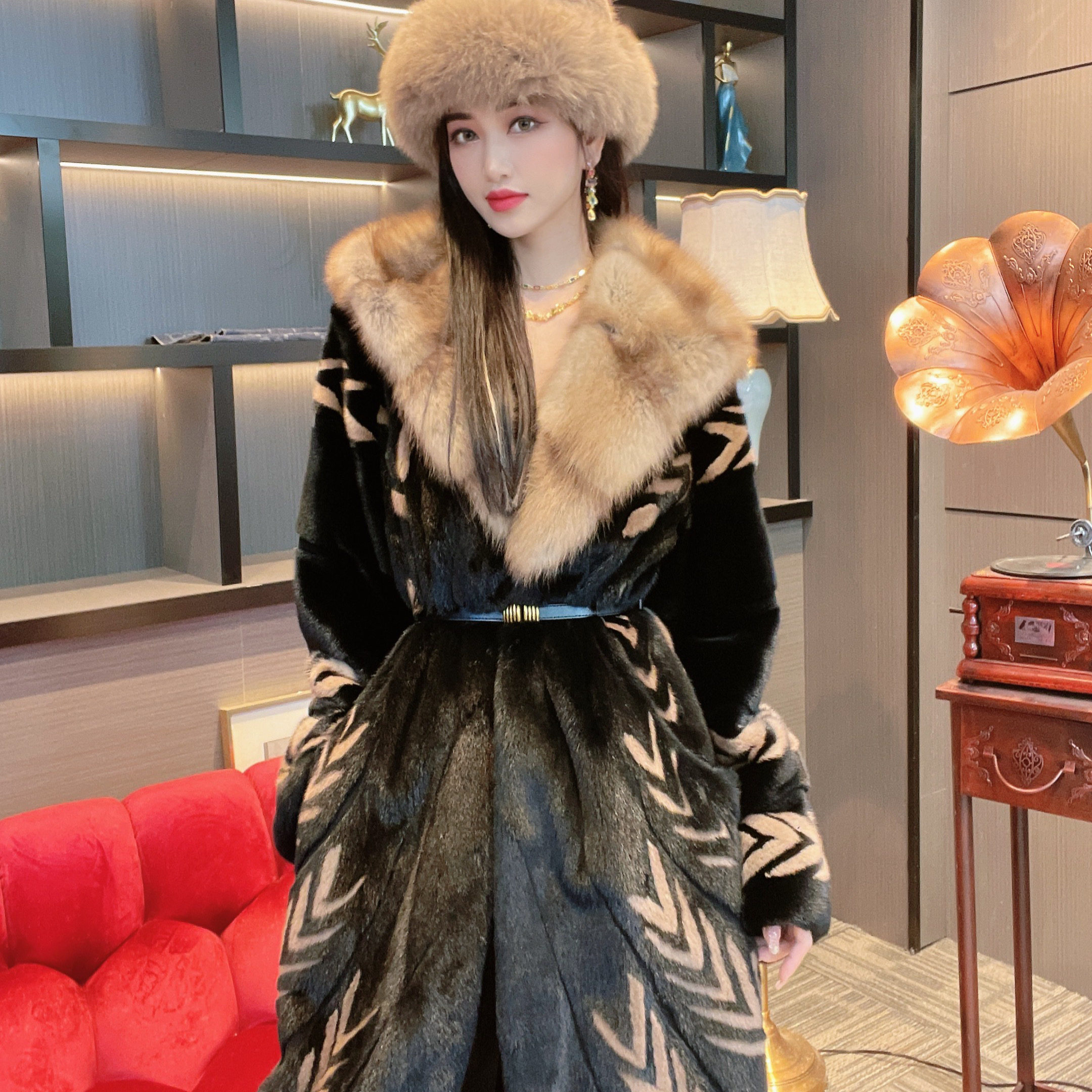 金姐源头工厂丹麦进口水貂外套jh18皮草