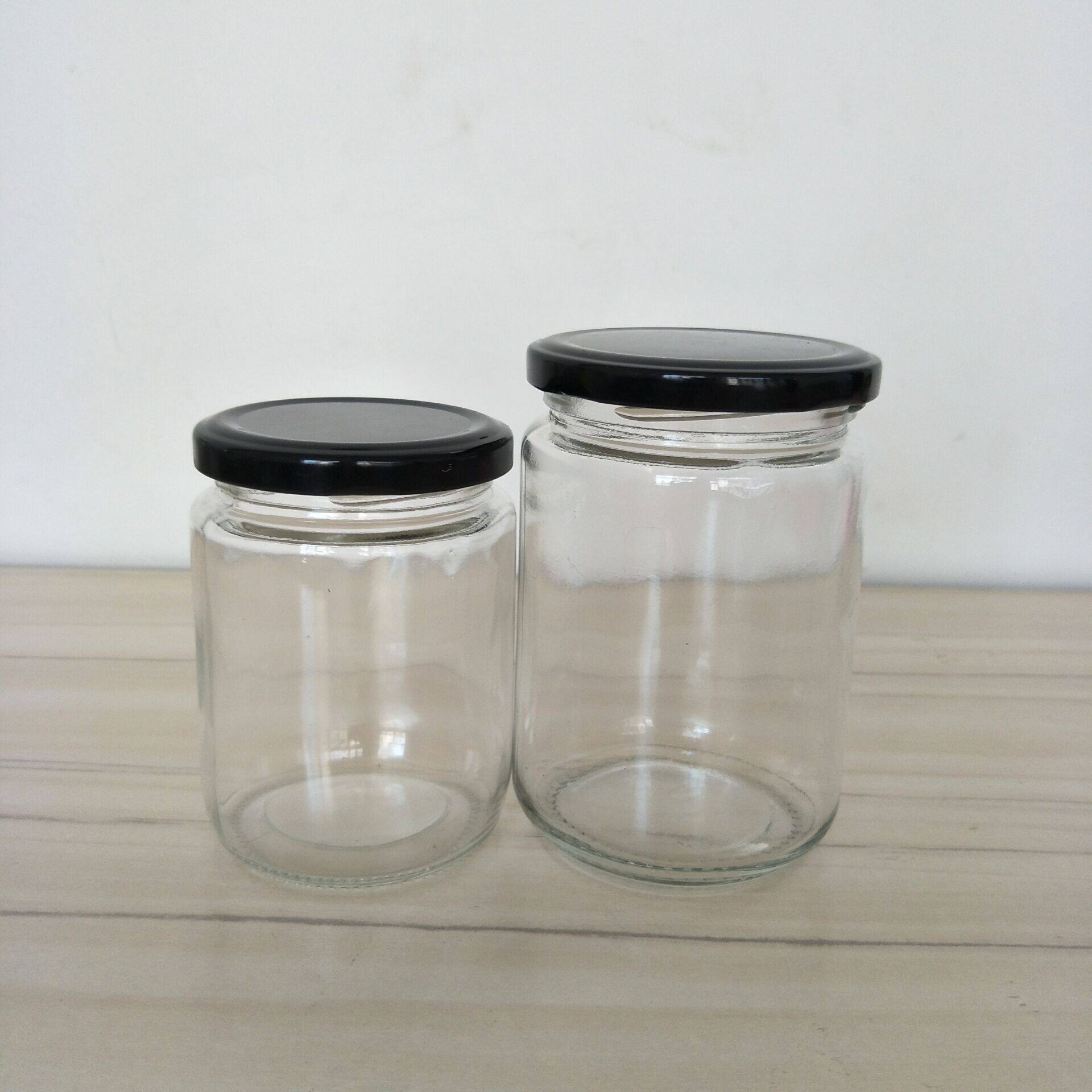 厂家直销无铅圆形玻璃瓶蜂蜜包装密封罐果酱瓶带盖酱菜瓶子罐头瓶