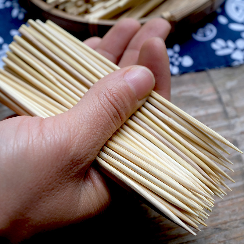 竹签一次性狼牙土豆烧烤签子手工手工制制作签签烧烤夹