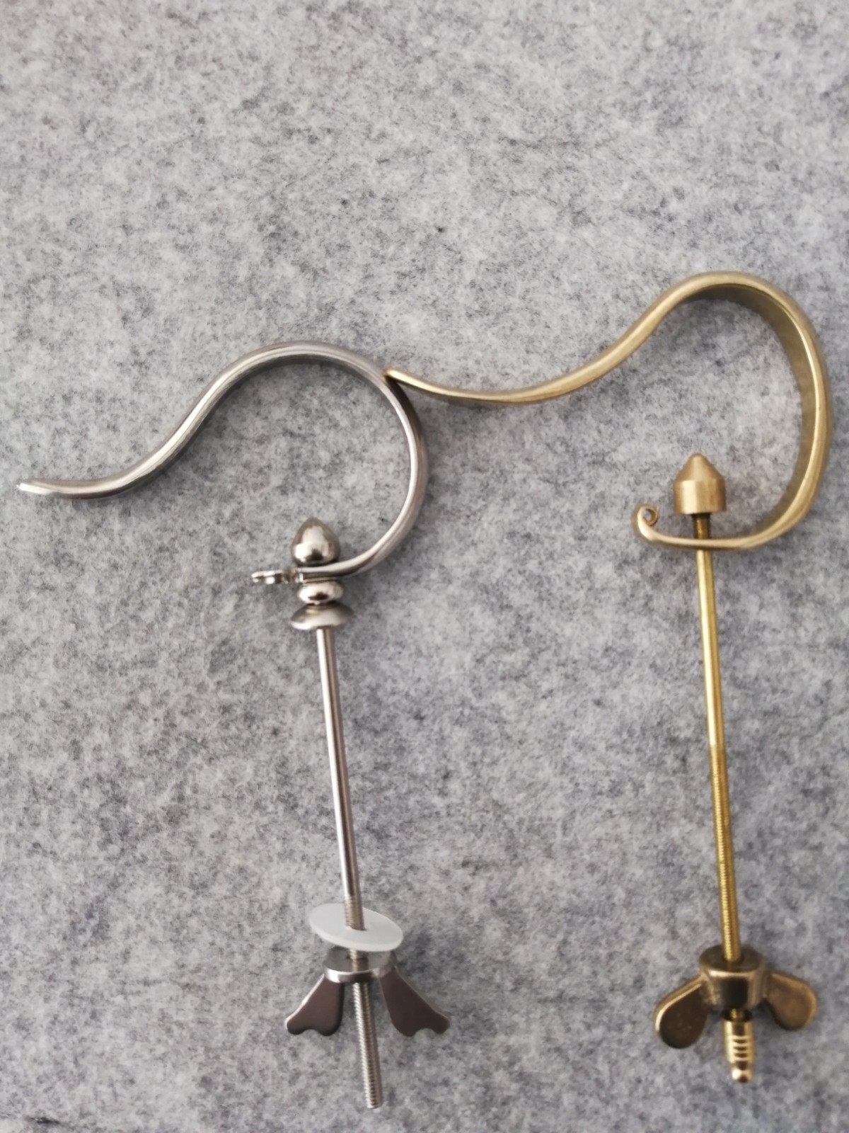 鸟笼配件笼钩纯黄铜川大小小号纯铜挂钩钩子鸟笼