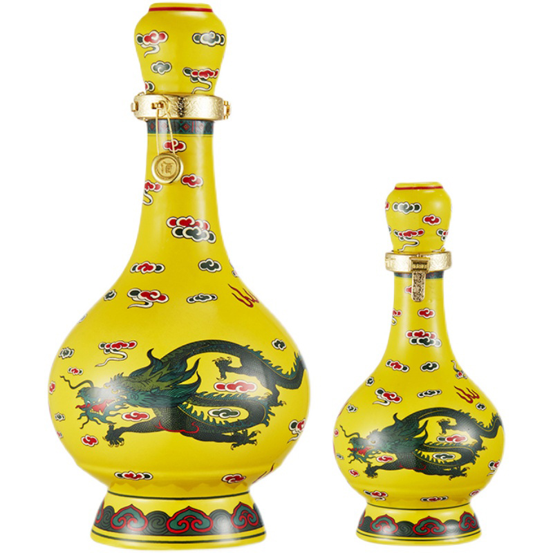 牛栏山二锅头 52度经典(黄龙)500ml*2瓶 125ml*2瓶 礼盒装