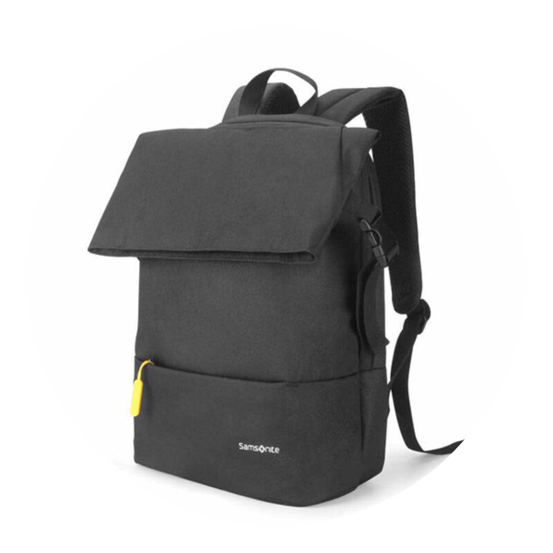 银行新秀丽14寸双肩背包开口可折叠tr1时尚减压双肩背包