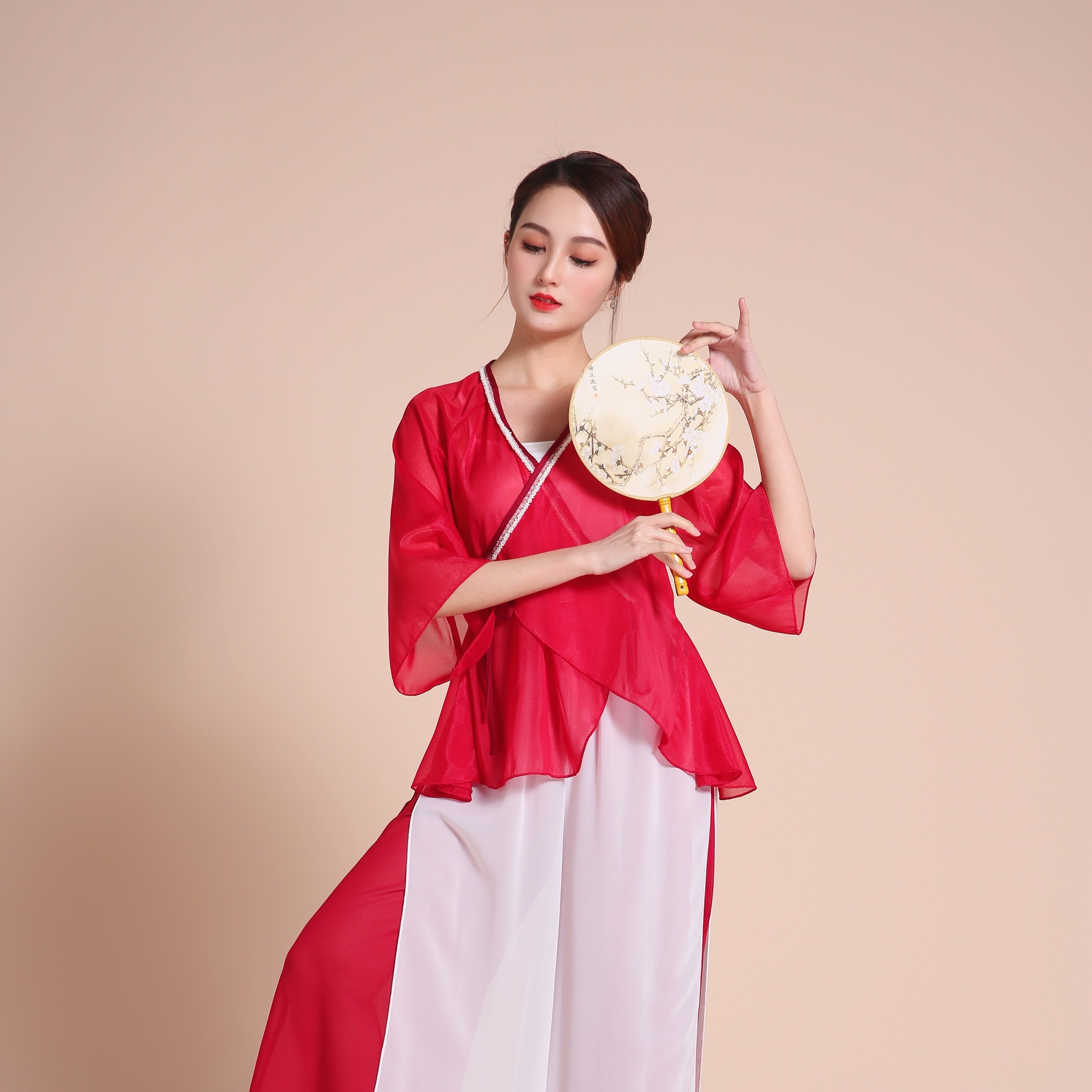 古典练功服身韵纱轻盈飘逸中国国风舞蹈演出服古典舞服