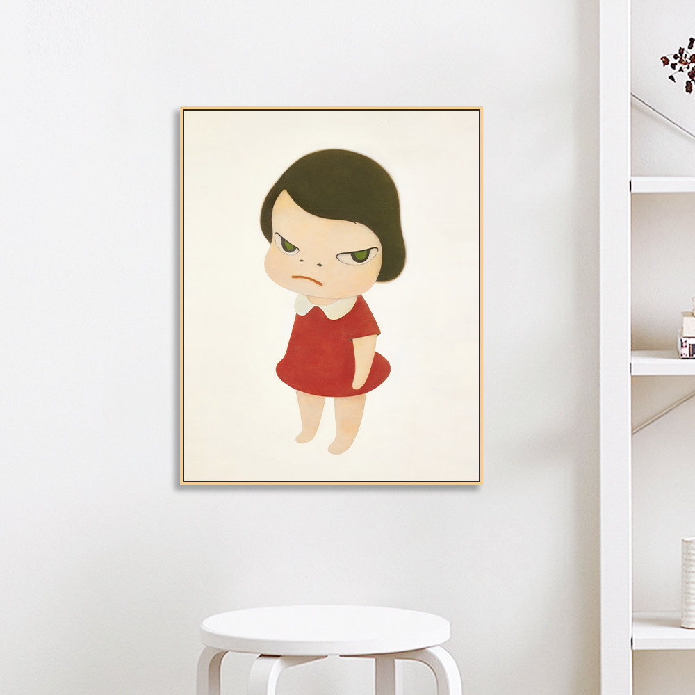 奈良美智梦游娃娃装饰画儿童女孩房间床头挂画现代装饰画