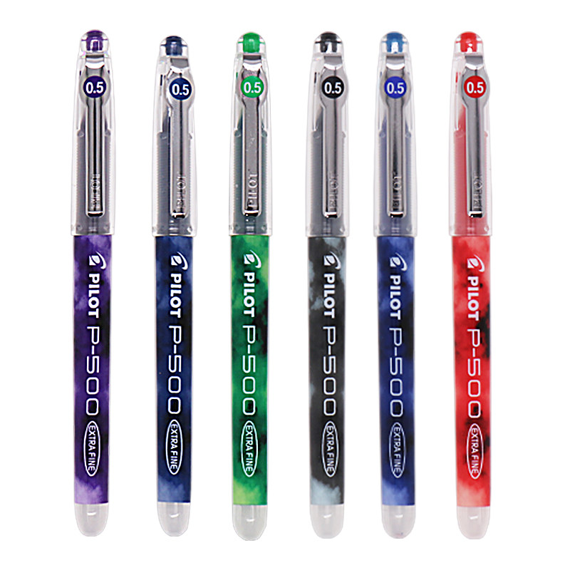 pilot日本百乐p500中性笔blp50针管学生考试大容量中性笔