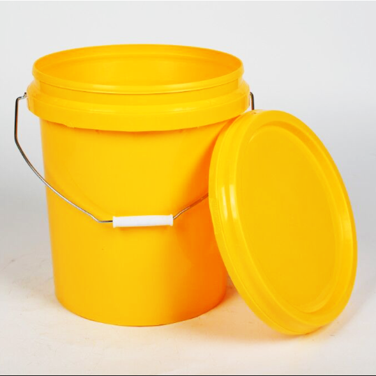 16l塑料桶带盖手提加厚圆形水桶家用包装桶涂料化工透明黄油桶