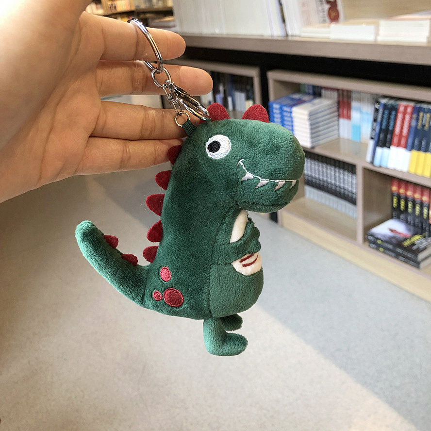 丑萌霸王龙毛绒钥匙扣恐龙书包挂饰背包装饰公仔钥匙扣