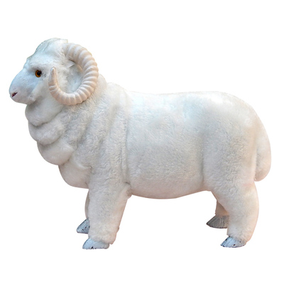 绵羊摆件模型毛绒玩具羊小公仔会叫仿真