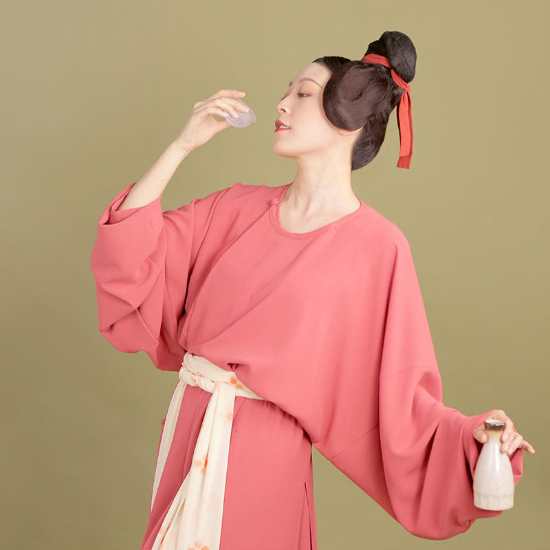谜阿胭脂圆领唐制正仓院大歌袍汉服大放量男女汉服