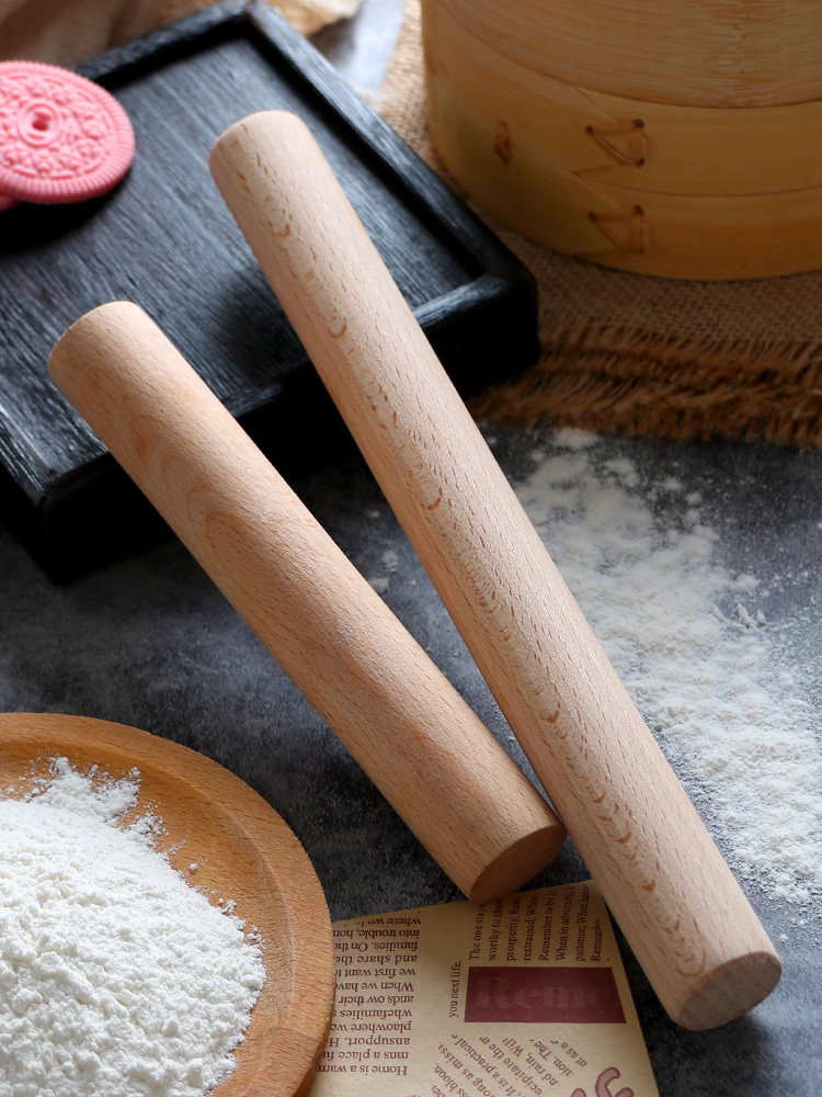 喜之焙木质擀面杖实木滚轴包子面包面点擀面饺子擀面杖