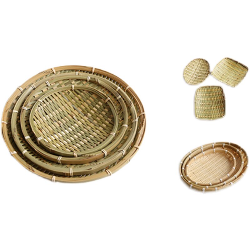竹编制品竹子竹篮收纳家用小簸箕箩筐编织竹筐竹编