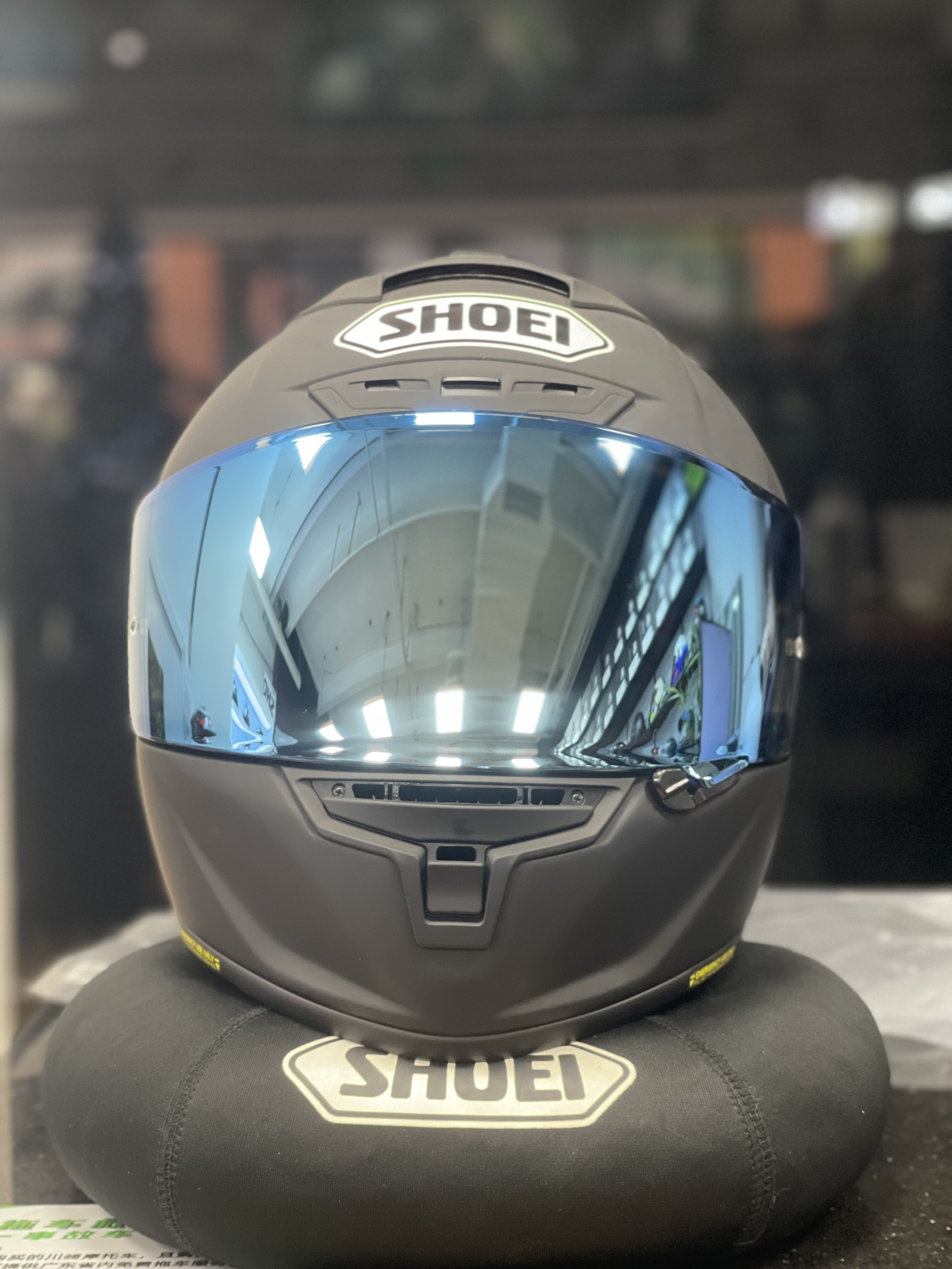 shoeix14z7头盔电镀镀银镜片摩托车头盔