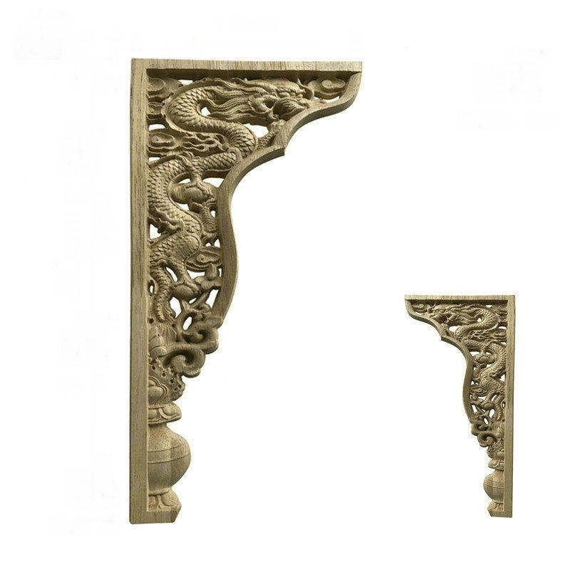 木雕角花实木藏式镂空装饰东阳油漆半成品浮雕木雕