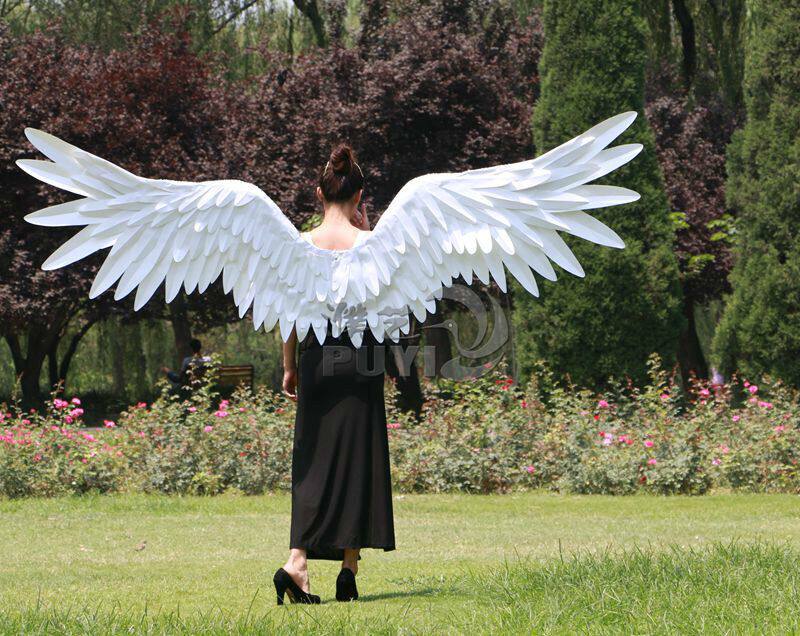 翅膀大型天使道具维密羽毛pvc装饰发光电动翅膀