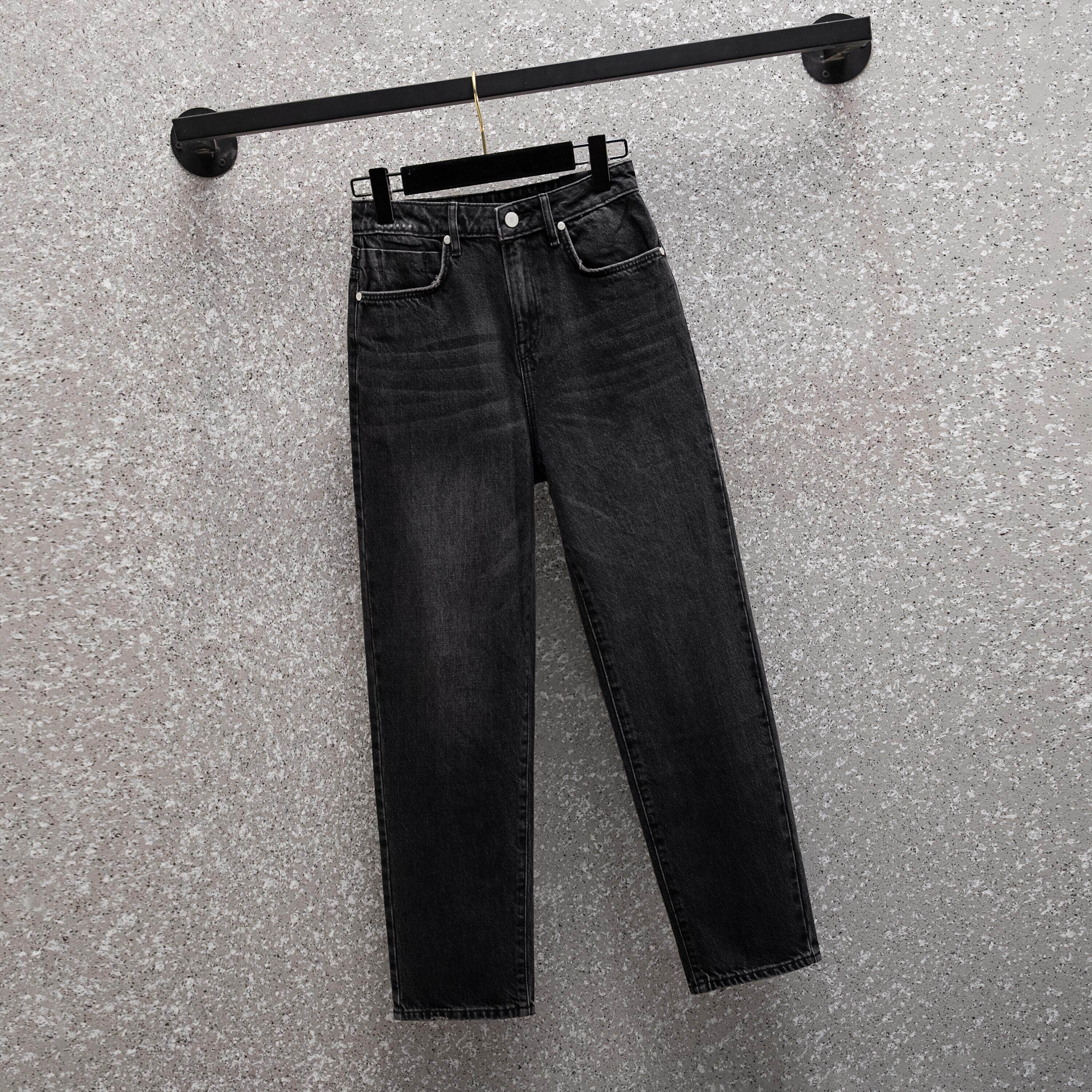 lee女士高腰直筒牛仔裤显瘦宽松休闲休闲裤裤子牛仔裤