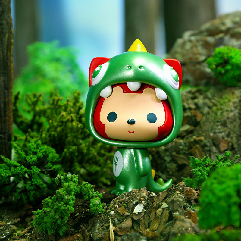 阿狸盲盒五行小恐龙调色板系列3潮玩手办迷你公仔摆件女生日礼物