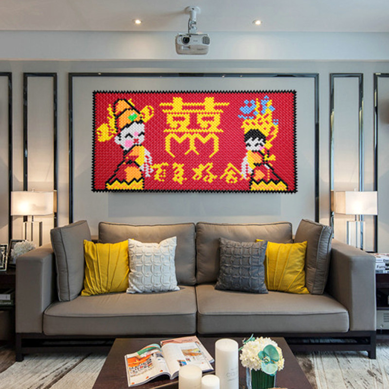 diy手工串珠材料包字画字画家居饰品婚庆礼品喜庆其他diy饰品配件