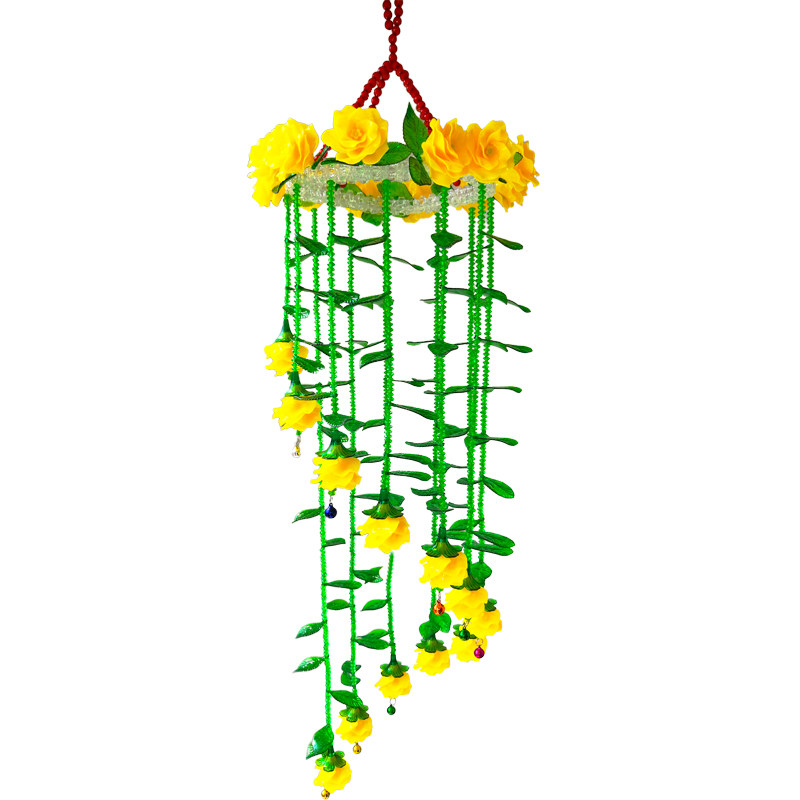 diy手工串珠材料包时尚家居挂件多彩亚克力多彩新款玫瑰花风铃