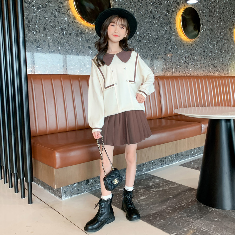 女童网红衣服学生洋气春秋童装童儿中大女孩套装