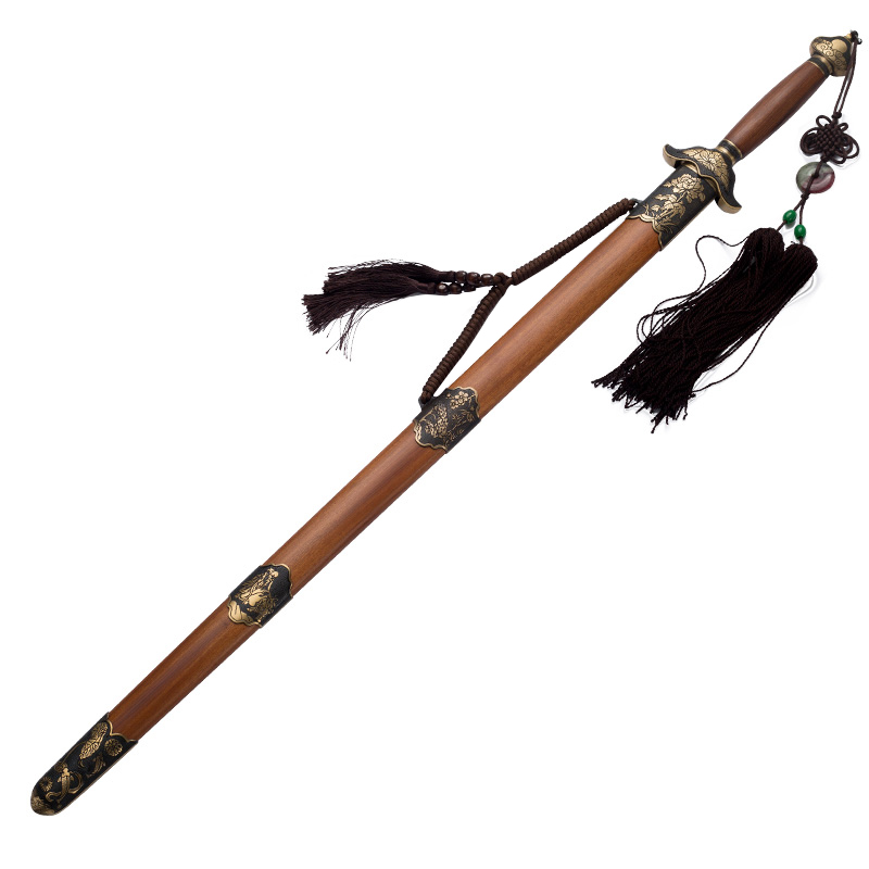 龙泉杨氏太极剑全硬剑男女重剑古铜牡丹长剑宝剑太极剑