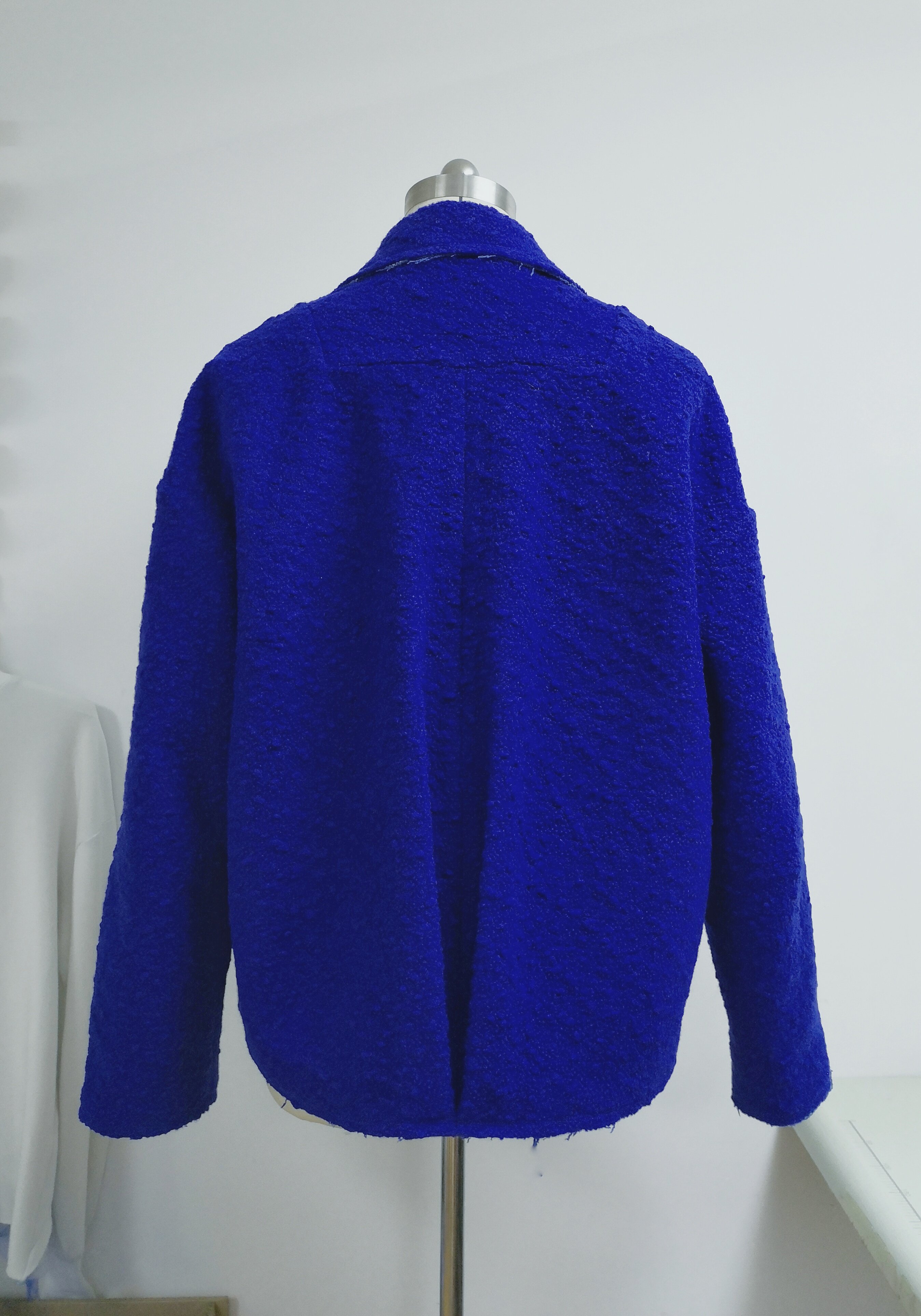 chengguangwang无性别局限西装领毛圈外套夹克