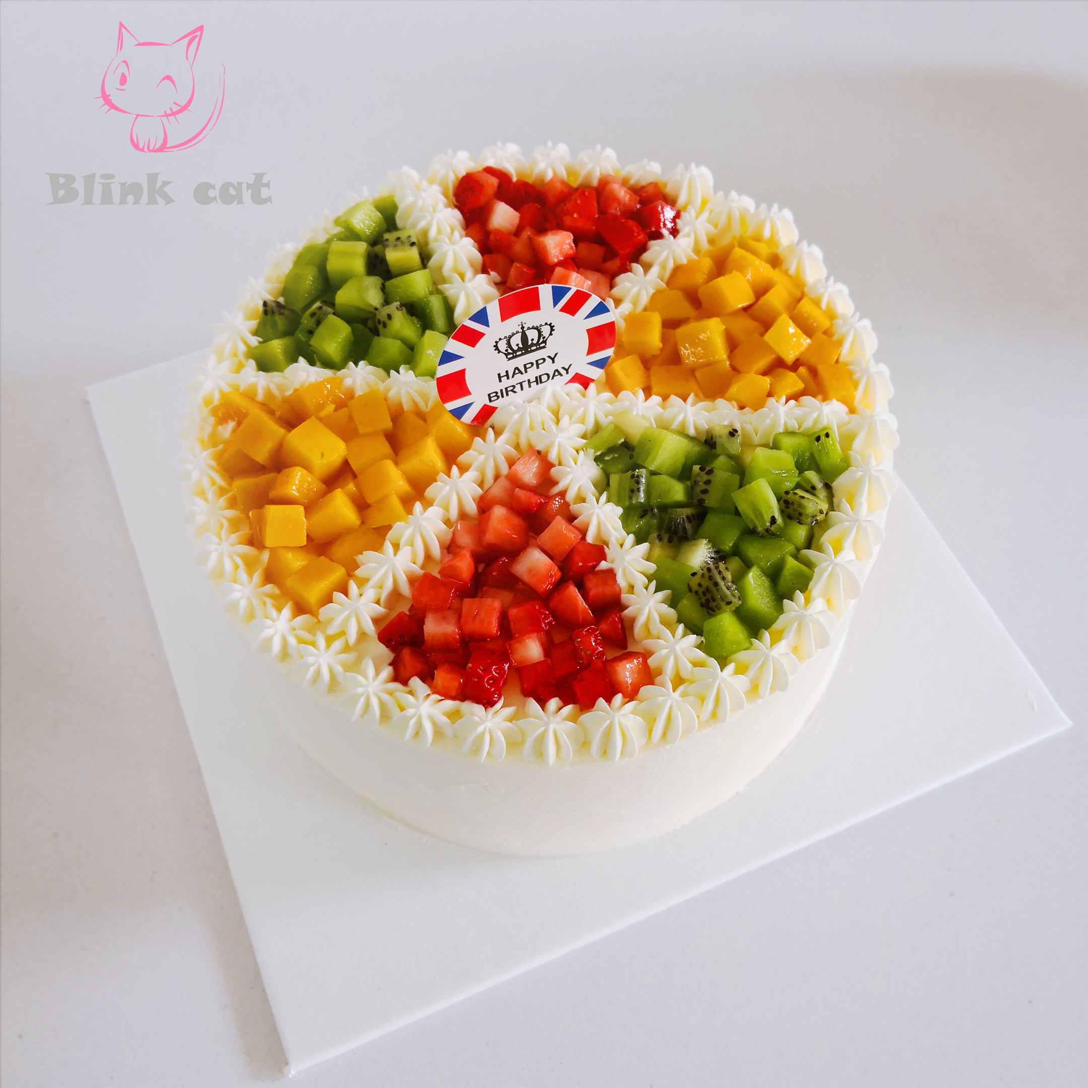 蛋糕新鲜水果动物奶油生日蛋糕创意定制朋友武汉新鲜